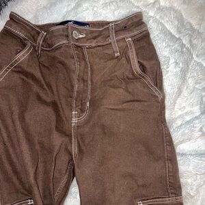 Brown cargo hollister pants